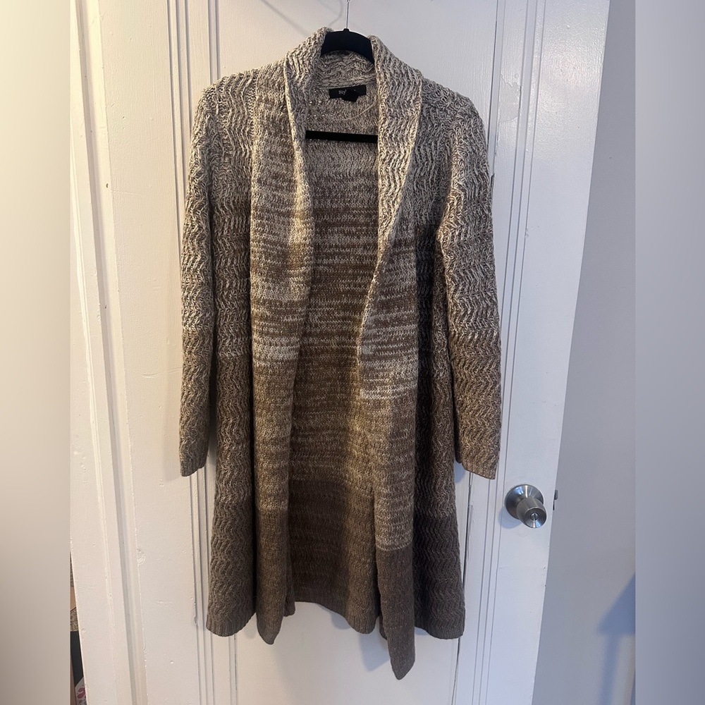 Style & Co. Taupe Gradient Cardigan